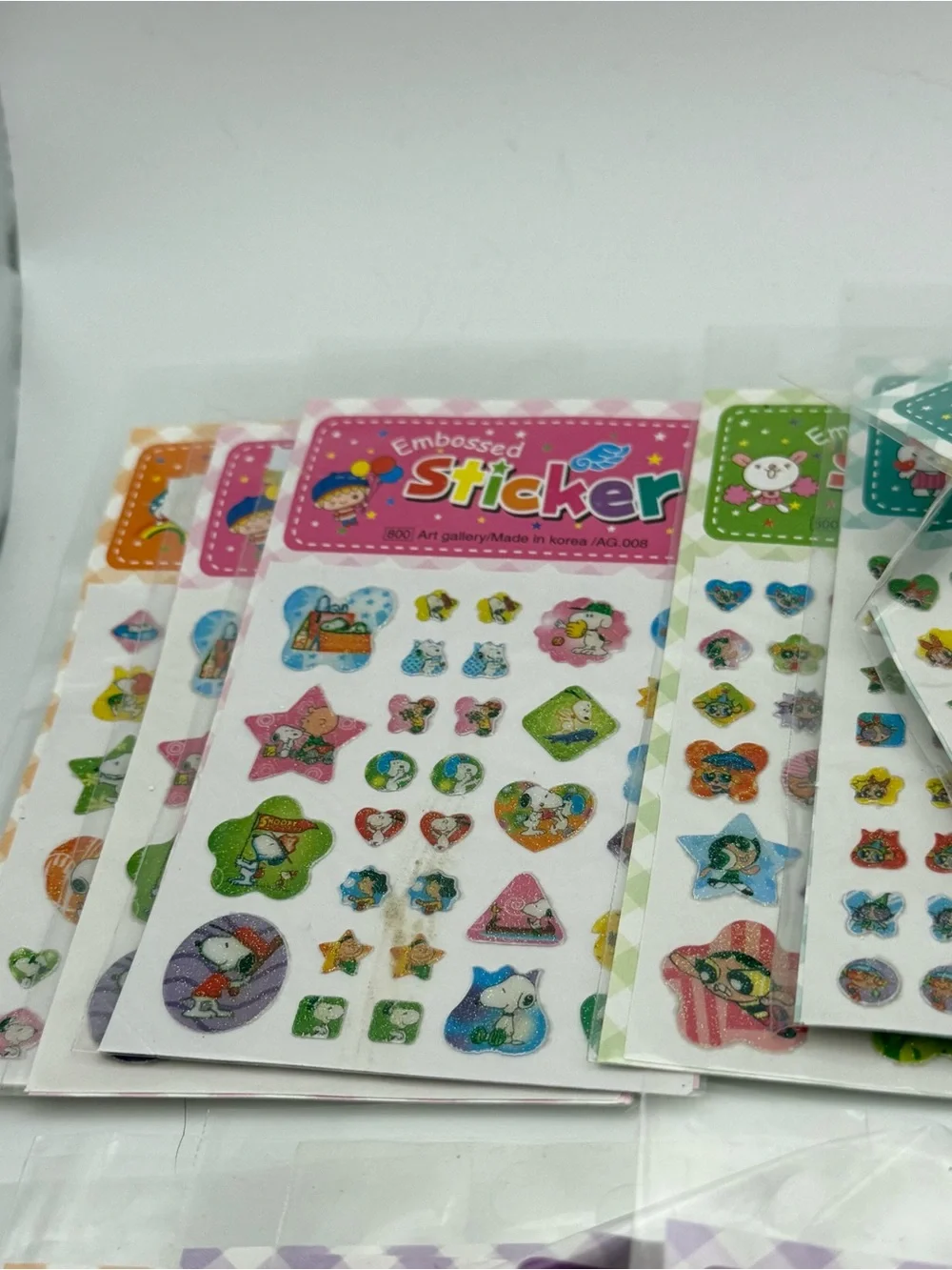 Assorted Embossed Sticker Sheets - Multicolor